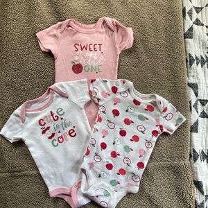 Koala Kids Pink and White Bodysuit Set
